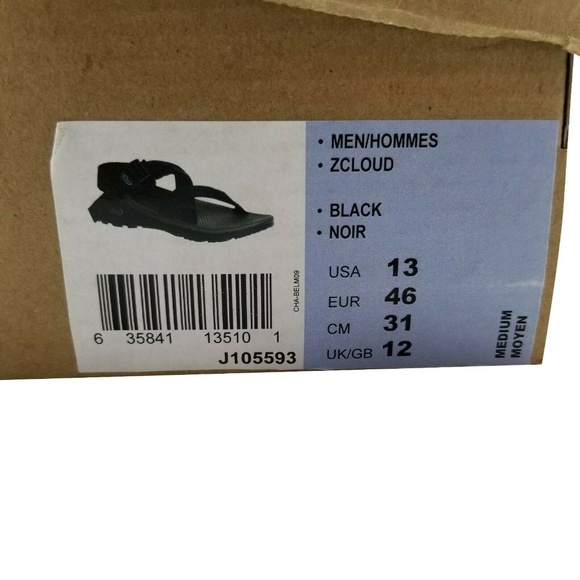 Chaco Z Cloud Sandals Men’s Size 13 Black EU 46 main image 10